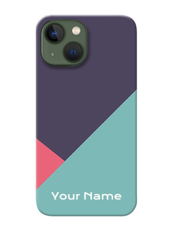 Custom iPhone 13 Mini Custom Phone Cases: Tri Color abstract Design