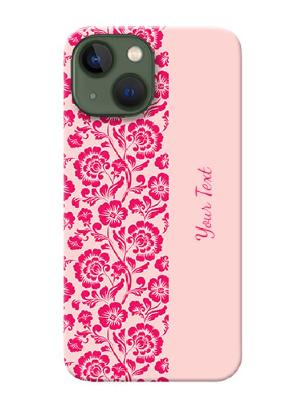 Custom iPhone 13 Mini Phone Back Covers: Attractive Floral Pattern Design