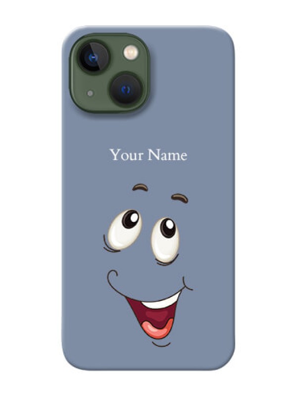 Custom iPhone 13 Mini Phone Back Covers: Laughing Cartoon Face Design