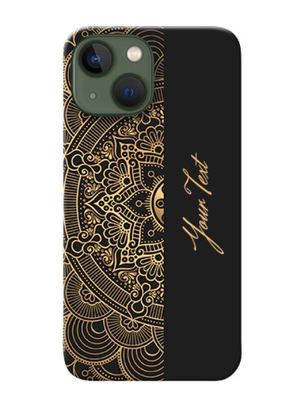 Custom iPhone 13 Mini Back Covers: Mandala art with custom text Design