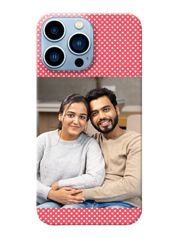 Custom iPhone 13 Pro Max Custom Mobile Case with White Dotted Design