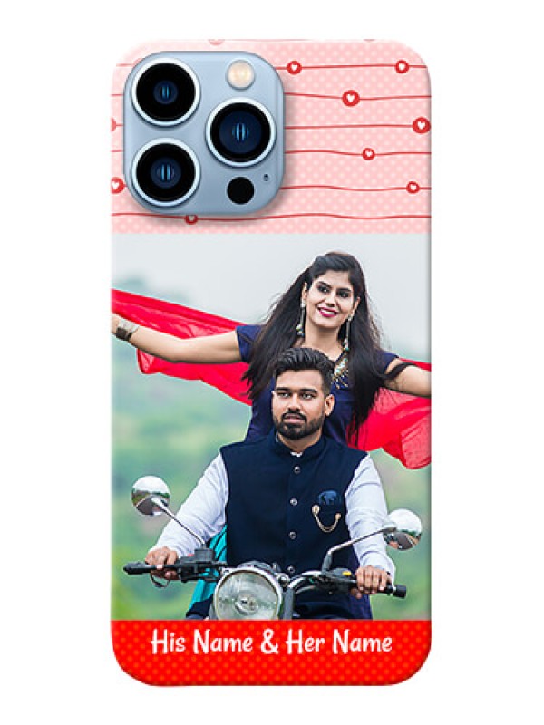 Custom iPhone 13 Pro Max Custom Phone Cases: Red Pattern Case Design