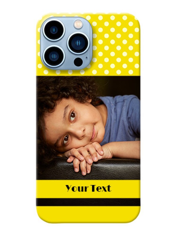 Custom iPhone 13 Pro Max Custom Mobile Covers: Bright Yellow Case Design