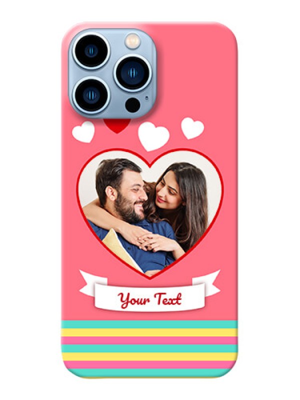 Custom iPhone 13 Pro Max Personalised mobile covers: Love Doodle Design