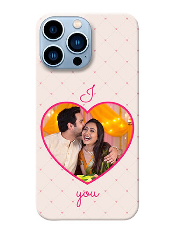 Custom iPhone 13 Pro Max Personalized Mobile Covers: Heart Shape Design