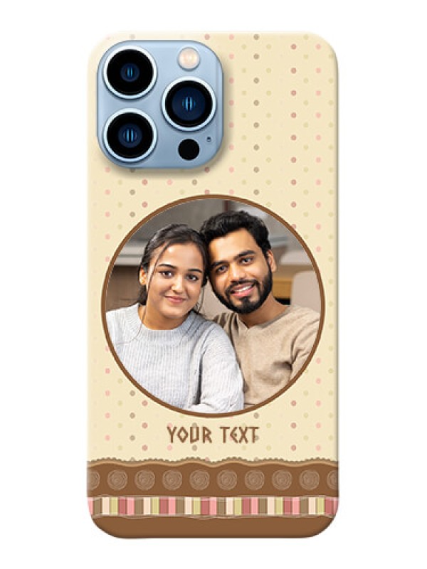 Custom iPhone 13 Pro Max Mobile Cases: Brown Dotted Mobile Case Design