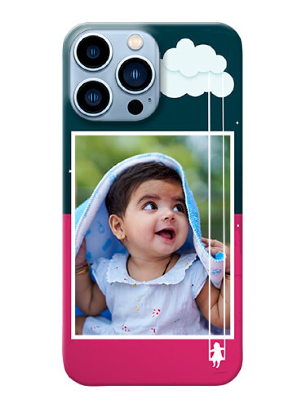 Custom iPhone 13 Pro Max custom phone covers: Cute Girl with Cloud Design