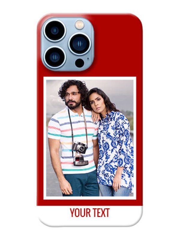 Custom iPhone 13 Pro Max mobile phone covers: Simple Red Color Design