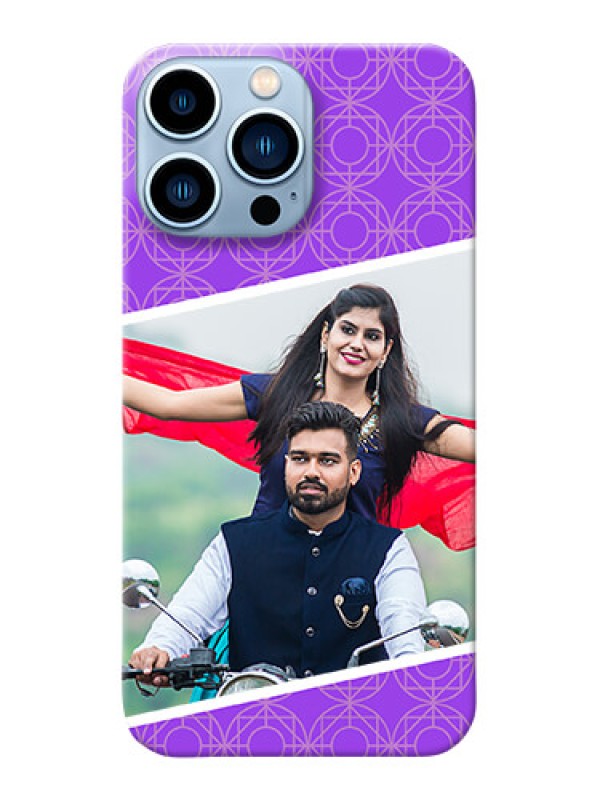 Custom iPhone 13 Pro Max mobile back covers online: violet Pattern Design