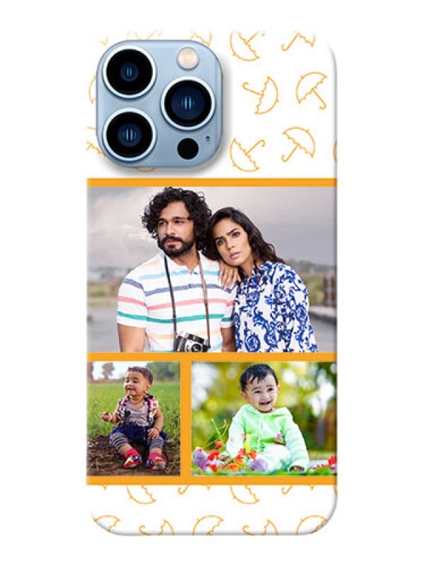 Custom iPhone 13 Pro Max Personalised Phone Cases: Yellow Pattern Design