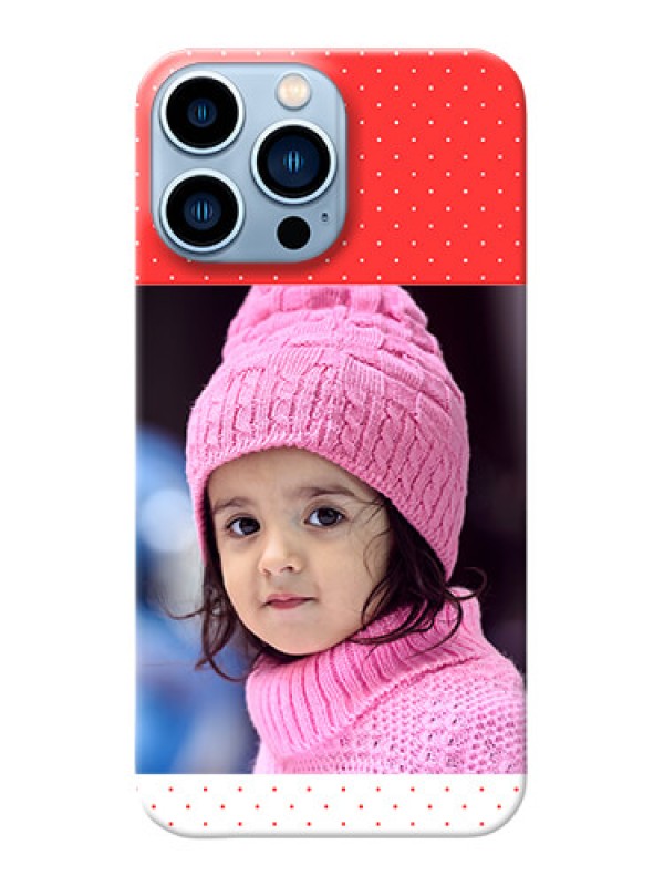 Custom iPhone 13 Pro Max personalised phone covers: Red Pattern Design