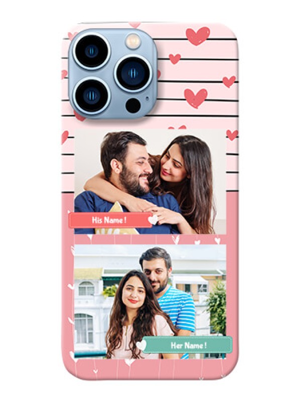 Custom iPhone 13 Pro Max custom mobile covers: Photo with Heart Design