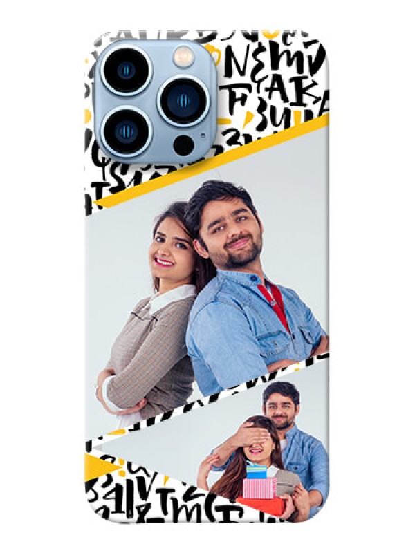 Custom iPhone 13 Pro Max Phone Back Covers: Letters Pattern Design