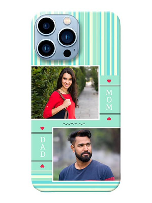 Custom iPhone 13 Pro Max custom mobile phone covers: Mom & Dad Pic Design