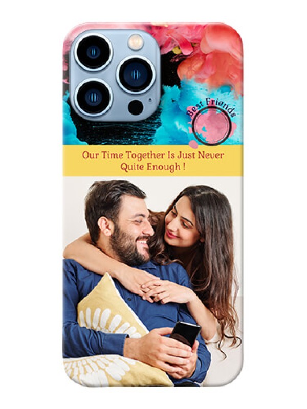 Custom iPhone 13 Pro Max Mobile Cases: Quote with Acrylic Painting Design