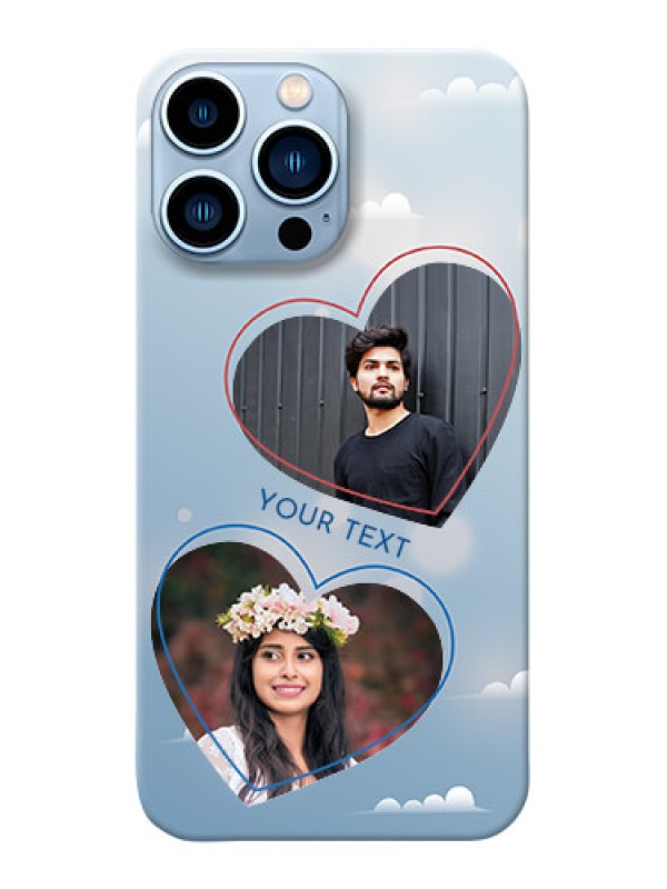 Custom iPhone 13 Pro Max Phone Cases: Blue Color Couple Design 