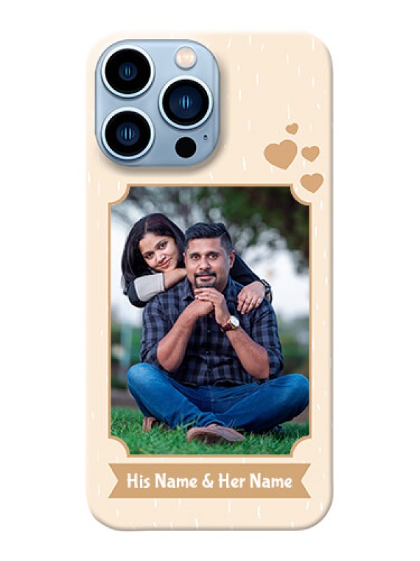 Custom iPhone 13 Pro Max mobile phone cases with confetti love design 