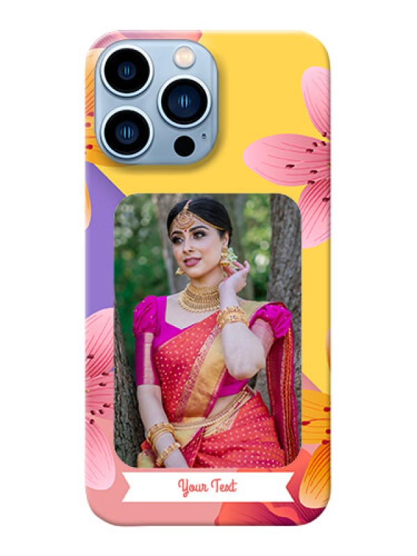 Custom iPhone 13 Pro Max Mobile Covers: 3 Image With Vintage Floral Design