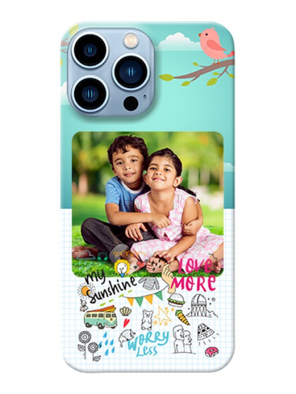 Custom iPhone 13 Pro Max phone cases online: Doodle love Design