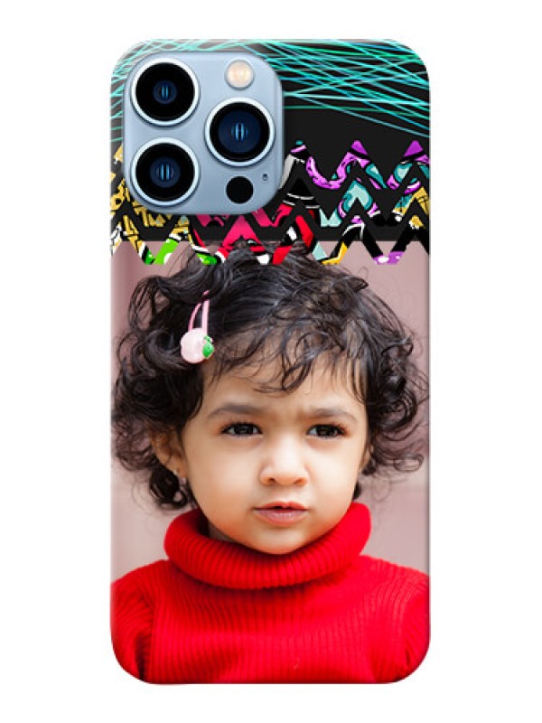 Custom iPhone 13 Pro Max personalized phone covers: Neon Abstract Design