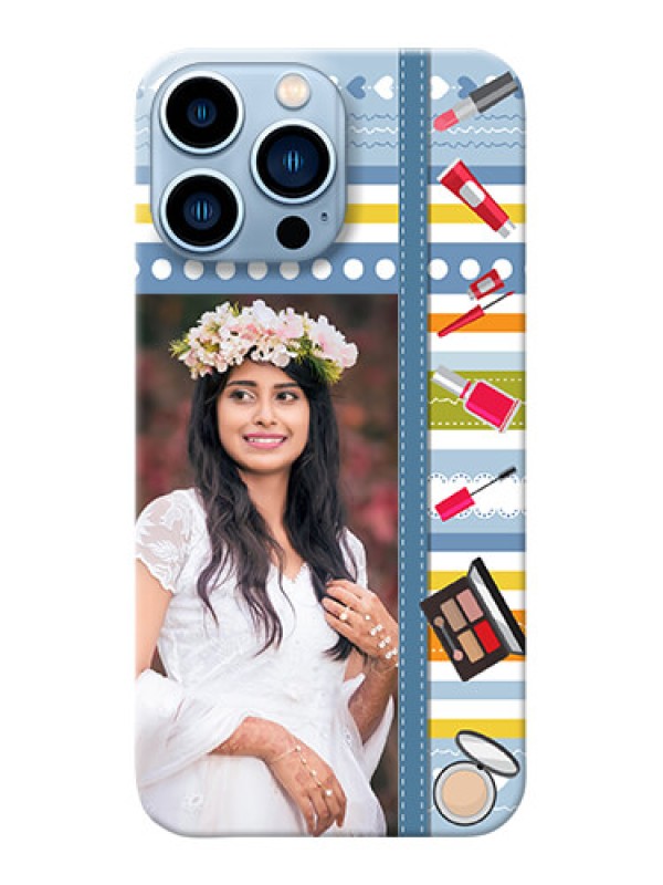 Custom iPhone 13 Pro Max Personalized Mobile Cases: Makeup Icons Design