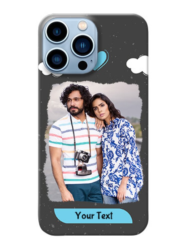 Custom iPhone 13 Pro Max Mobile Back Covers: splashes with love doodles Design