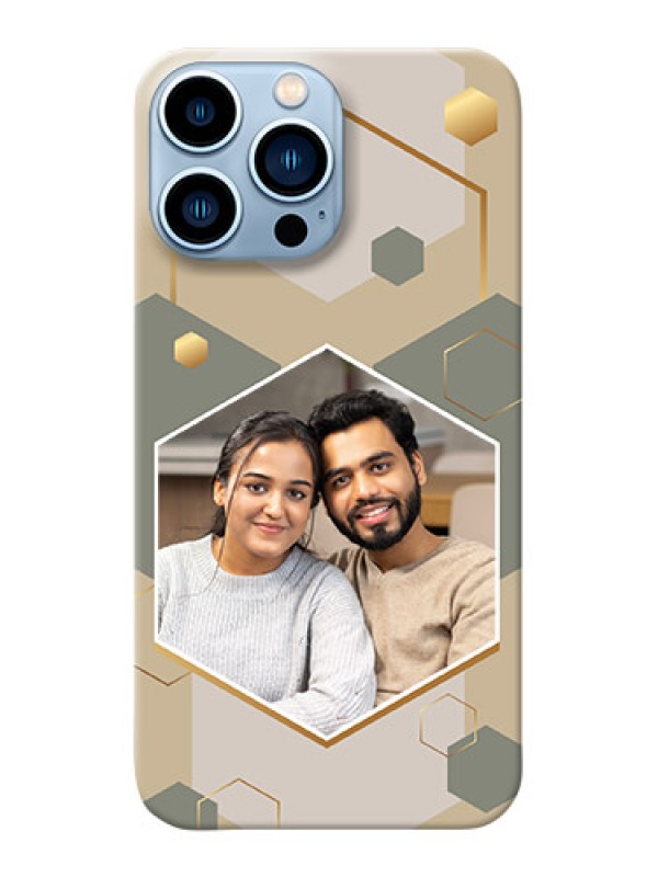 Custom iPhone 13 Pro Max Phone Back Covers: Stylish Hexagon Pattern Design