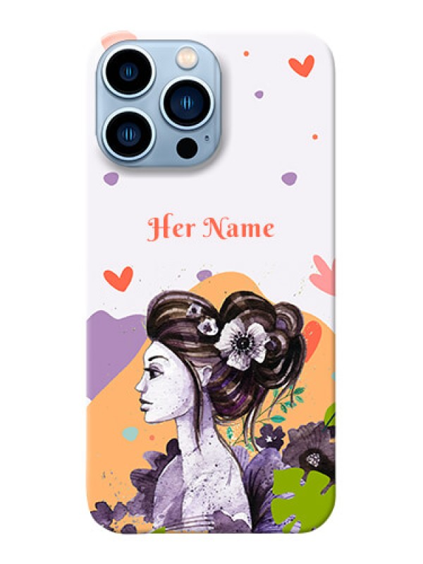 Custom iPhone 13 Pro Max Custom Mobile Case with Woman And Nature Design