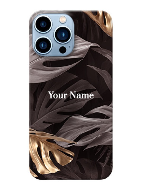 Custom iPhone 13 Pro Max Mobile Back Covers: Wild Leaves digital paint Design