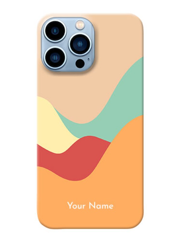 Custom iPhone 13 Pro Max Custom Mobile Case with Ocean Waves Multi-colour Design