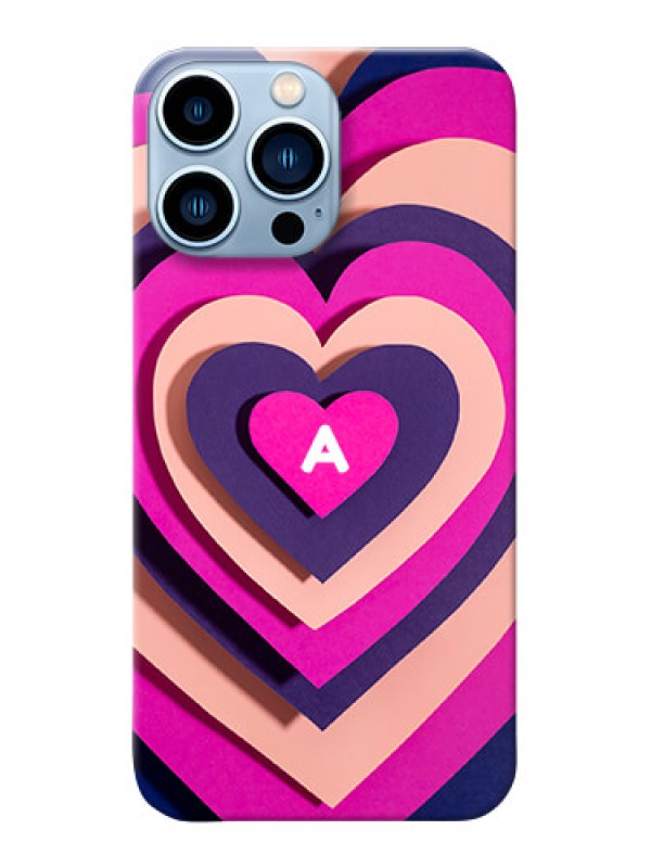 Custom iPhone 13 Pro Max Custom Mobile Case with Cute Heart Pattern Design