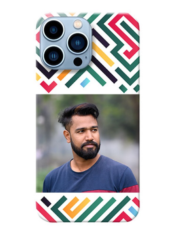 Custom iPhone 13 Pro Max Custom Mobile Case with Colorful Maze Pattern Design