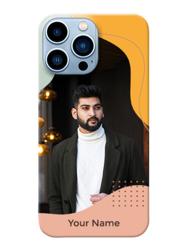 Custom iPhone 13 Pro Max Custom Phone Cases: Tri-coloured overlay design