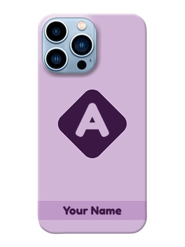 Custom iPhone 13 Pro Max Custom Mobile Case with Custom Letter in curved badge Design