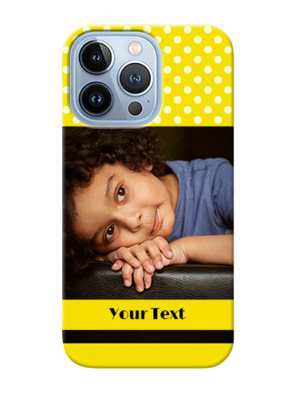 Custom iPhone 13 Pro Custom Mobile Covers: Bright Yellow Case Design