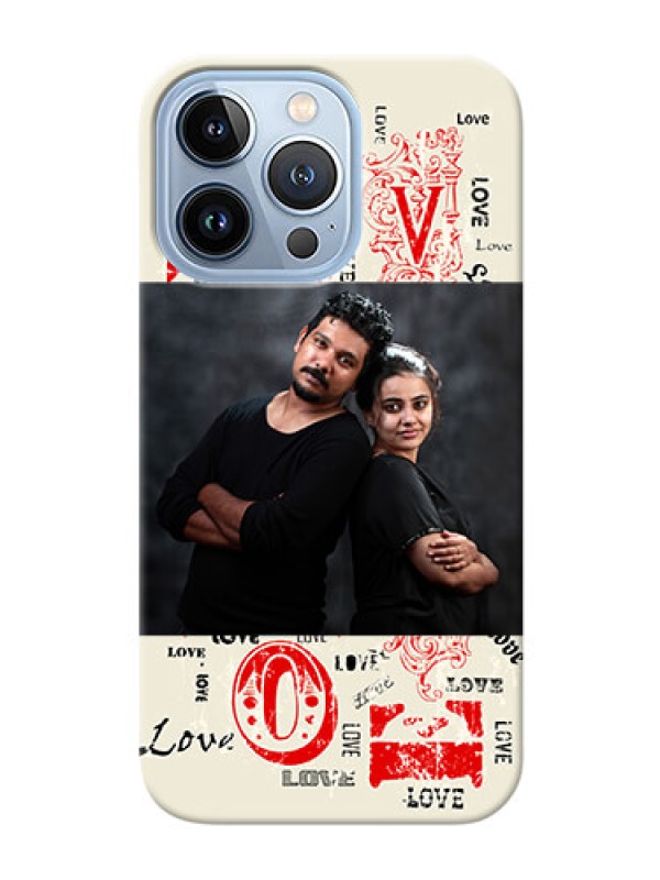 Custom iPhone 13 Pro mobile cases online: Trendy Love Design Case