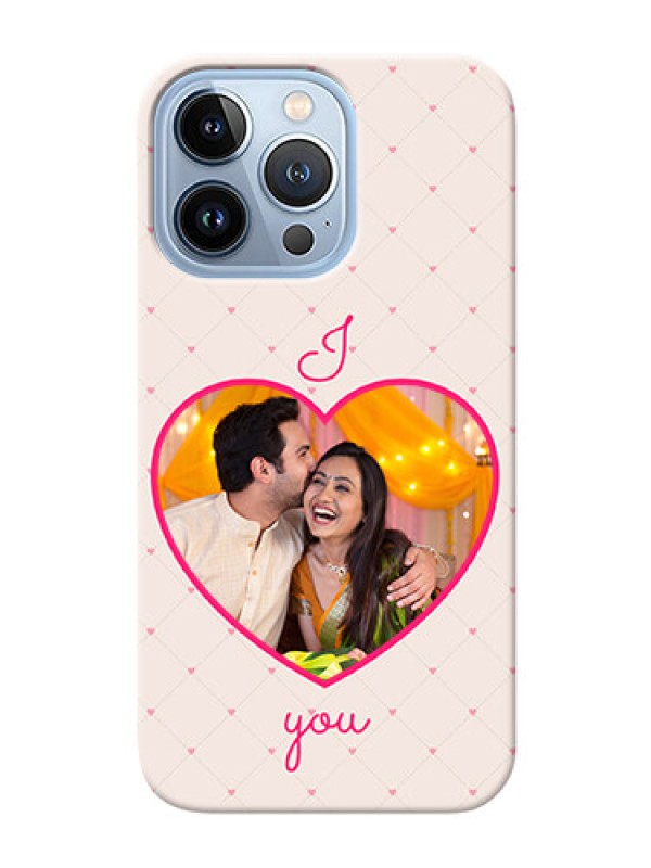 Custom iPhone 13 Pro Personalized Mobile Covers: Heart Shape Design