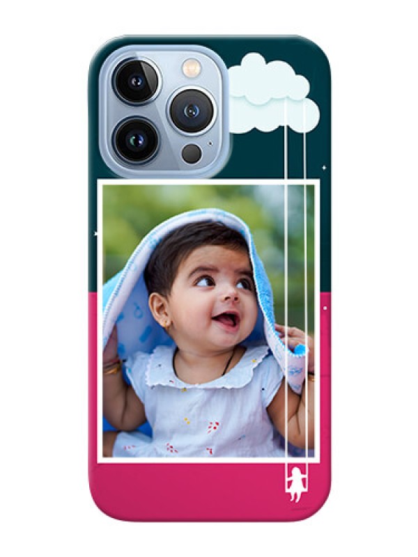 Custom iPhone 13 Pro custom phone covers: Cute Girl with Cloud Design
