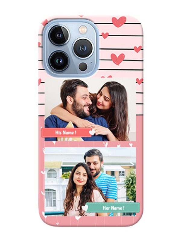 Custom iPhone 13 Pro custom mobile covers: Photo with Heart Design