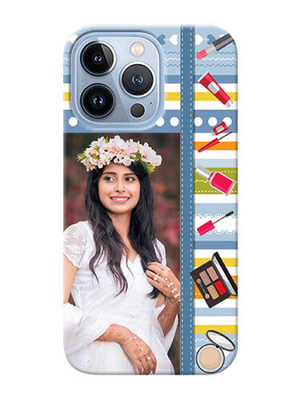 Custom iPhone 13 Pro Personalized Mobile Cases: Makeup Icons Design