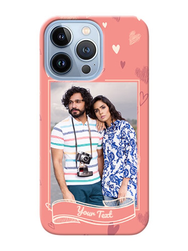 Custom iPhone 13 Pro custom mobile phone cases: love doodle art Design