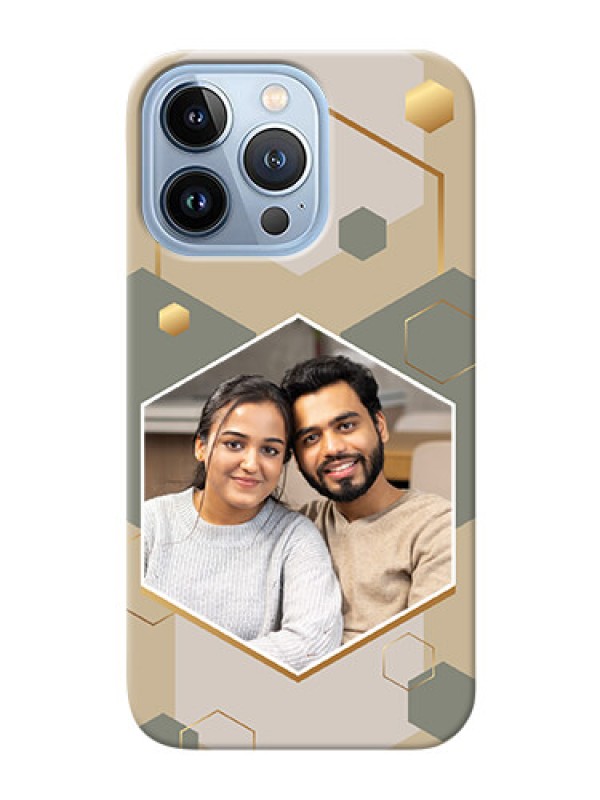 Custom iPhone 13 Pro Phone Back Covers: Stylish Hexagon Pattern Design