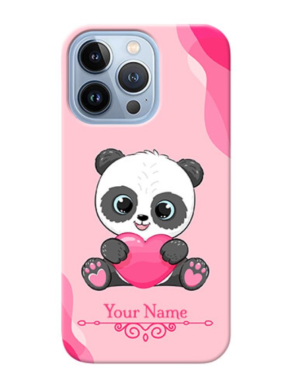 Custom iPhone 13 Pro Mobile Back Covers: Cute Panda Design