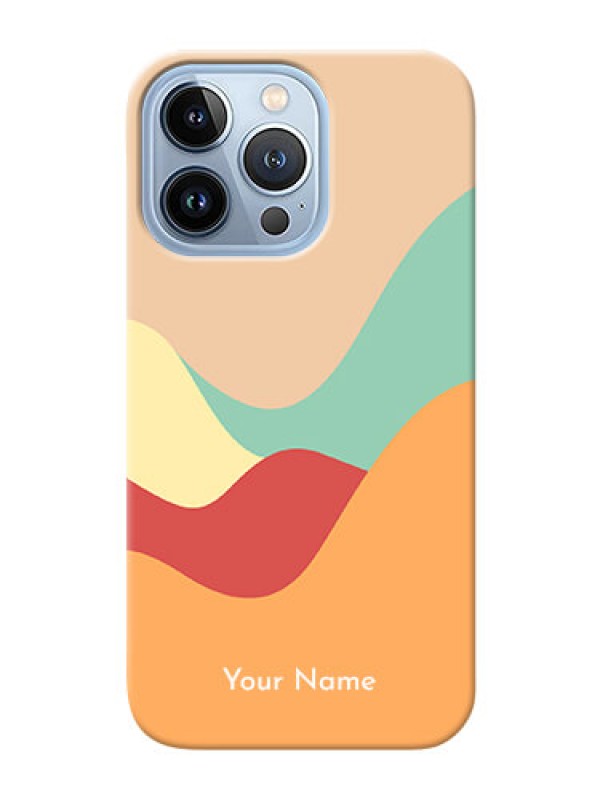 Custom iPhone 13 Pro Custom Mobile Case with Ocean Waves Multi-colour Design