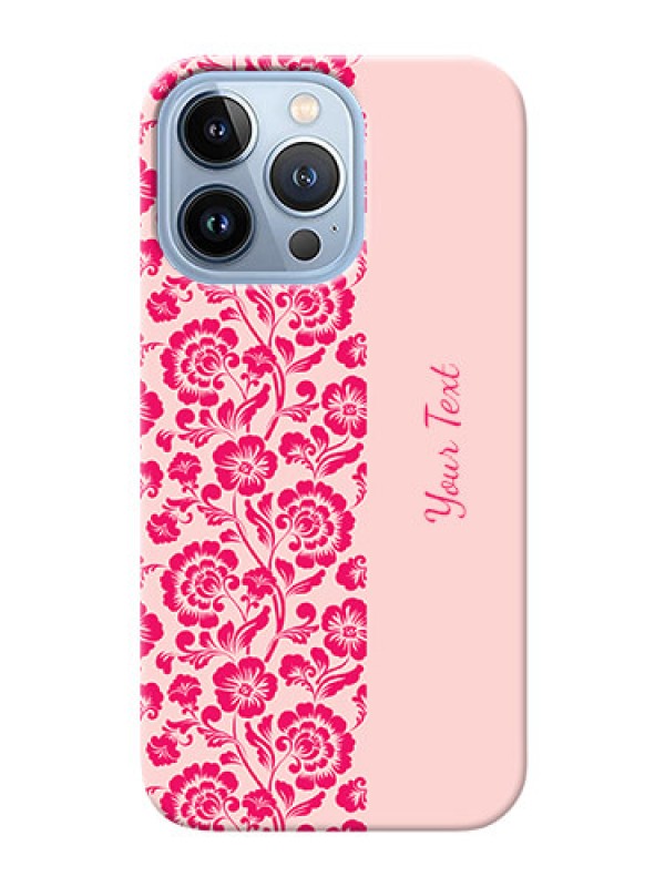 Custom iPhone 13 Pro Phone Back Covers: Attractive Floral Pattern Design
