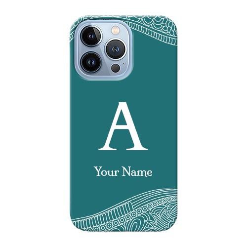 Buy iPhone 13 Pro Mobile Back Covers line art pattern with custom name