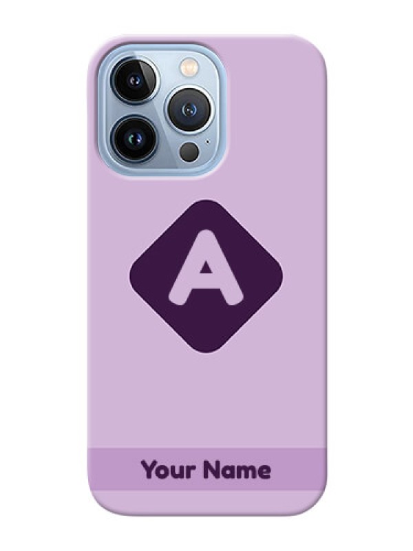 Custom iPhone 13 Pro Custom Mobile Case with Custom Letter in curved badge Design