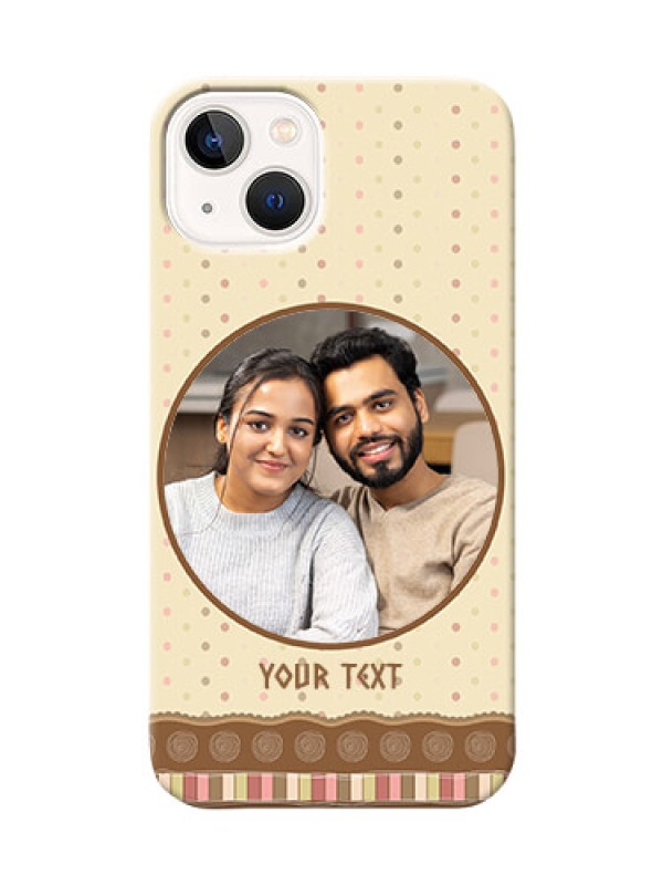Custom iPhone 13 Mobile Cases: Brown Dotted Mobile Case Design
