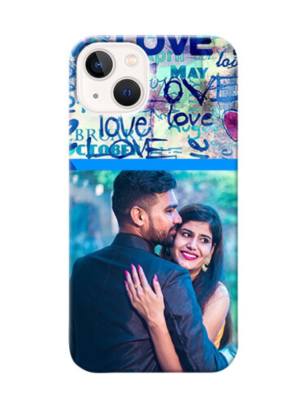 Custom iPhone 13 Mobile Covers Online: Colorful Love Design