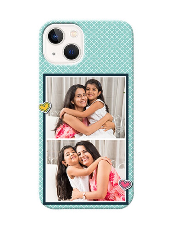 Custom iPhone 13 Custom Phone Cases: 2 Image Holder with Pattern Design